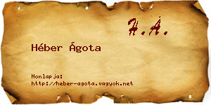 Héber Ágota névjegykártya
